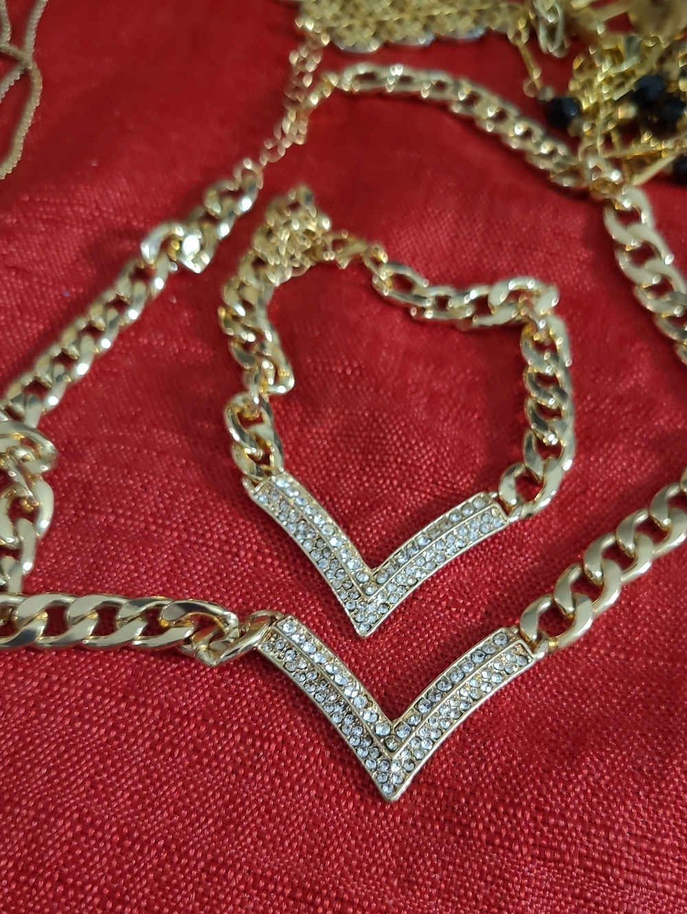 Goldtone Necklace And Bracelet